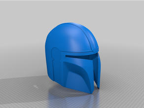 mandalorian helmet cutted cosplay accessory starwars star wars 3d print model - Mito3D