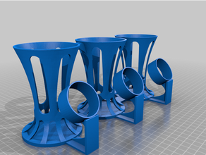 fluxo refrigerante cristal triplo garrafa ficar pé secador suporte 3d print model - Mito3D