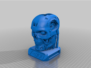 terminator t-800 candybin candybox candy bowl cyberdyne head skull sweet t800 3d print model - Mito3D
