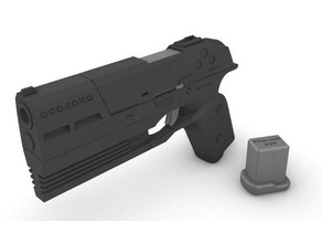 cyberpunk 2077 tamayura pistol cosplay weapon gun guns 3d print model - Mito3D