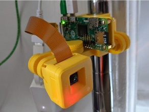 raspberry pi camera hdx pole mount raspi raspicam cam shelving wire 3d print model - Mito3D