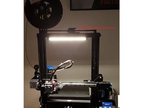 ender 3 v2 led light bar 3d printer holder 3d print model - Mito3D