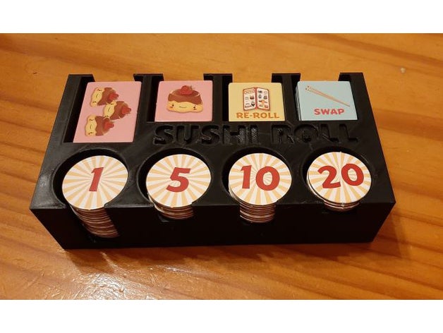Sushi lista inserir jogo tabuleiro inserções 3D print model - Mito3D