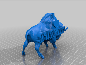 amar búfalo 3d animais impressora impressão animal contas construir deco decoração hosue casa crianças cozinha Minecraft 3d print model - Mito3D