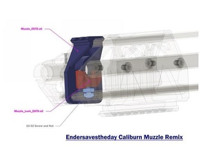 fin journée caliburn museau remix nerf 3d print model - Mito3D
