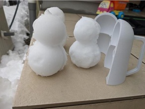 yuki-daruma snowman mold 3d print model - Mito3D