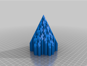 gosper Navidad árbol decoración fractal matemático Arte matemáticas 3d print model - Mito3D