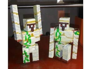 Minecraft fer Golem articulé impression endroit figures 3d print model - Mito3D