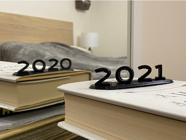 goodbye 2020 happy year 2021 2019 years eve 3D print model - Mito3D