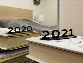 adiós 2020 contento año 2021 2019 años víspera 3d print model - Mito3D