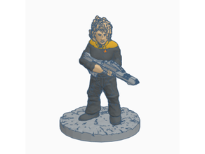 phaseur fusil femme 28mm 28mmscale miniature sci science fiction scifi Starfleet Star Trek étoile randonnée voyageur 3d print model - Mito3D