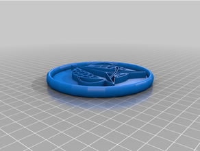 ussf - space force coaster 3d print model - Mito3D
