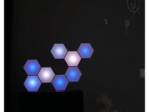 súper sencillo hexaleaf rgb LED lámpara decoración esp01 esp8266 nanohoja wled ws2812b 3d print model - Mito3D