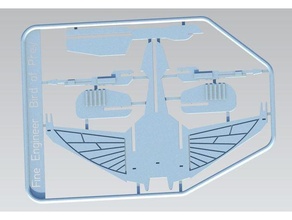 star trek klingon bird prey kit card easy print 3d print model - Mito3D