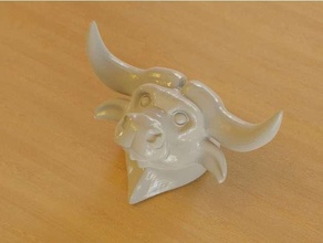 bull head trophy 3d print model - Mito3D