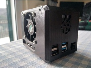 mini desktop case raspberry pi4 pi cooling 3d print model - Mito3D