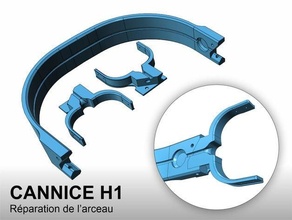 cannice h1 cuffia fascia per capelli riparazione remplacement cerchio casque 3d print model - Mito3D
