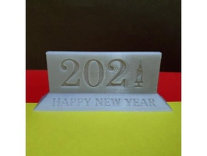 mutlu yıl 2021 aşı 3d print model - Mito3D