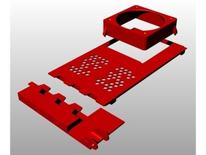 ender 3 v2 psu cubierta carcasa funda 80x25mm silencio ventilador 3d print model - Mito3D