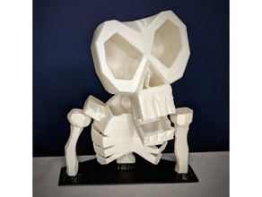 muertos style dice tower board games skelton skull 3d print model - Mito3D