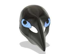 crow fursuit head 3dprintable fursuit-head opensource 3d print model - Mito3D