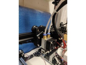 cyclops extruder x-carriage 2020 extrusion v-slot carriage cooling fan mount e3d duct 3d print model - Mito3D