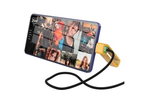 smartphone In piedi titolare supporto USB spina cellulare mobile Telefono 3d print model - Mito3D
