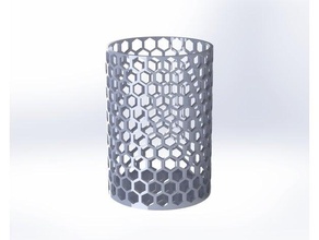 honey comb cup - supports honeycomb support supportless 3d print model - Mito3D