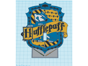 hufflepuff house light switch harry potter plate 3d print model - Mito3D