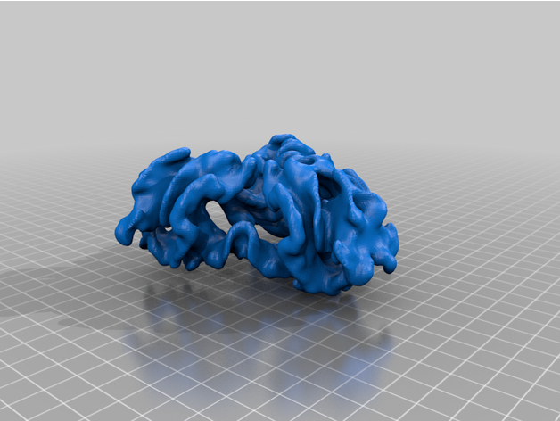 hyperbolique Pizza dragon crâne corail 4 3D print model - Mito3D