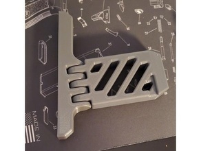 ar-15 wall mount hinge v2 parts pre-assembled 3d print model - Mito3D
