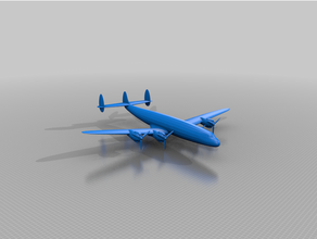 lockheed super constellation l-1049 3d commercial plane airplane propeller transportation 3d print model - Mito3D