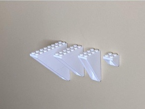 montare mattone Lego compatibile parete monta Schermo 3d print model - Mito3D