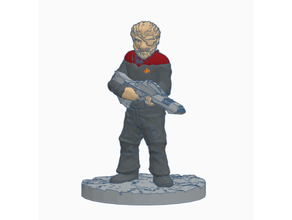 œil capitaine Starfleet 28mm 28mmscale entreprise miniature miroir univers pirate science fiction scifi espace Star Trek étoile randonnée 3d print model - Mito3D