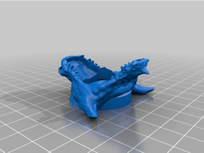 Drago viso riempitivo filamento titolare supporto 3d print model - Mito3D
