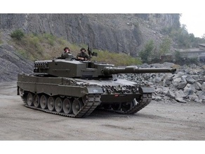 einfach drucken Leopard 2 a4 Flammen Krieg Deutsche Armee Panzer 2a4 2a6 Kriegs Spiele Wargaming 3d print model - Mito3D