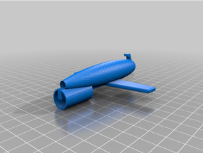 v1 Machenschaften rubber band Wunder Modell Rakete Spielzeuge 3d print model - Mito3D