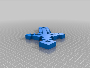Minecraft elmas kılıç 3d print model - Mito3D