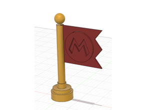 mario kart vivre drapeau pièces interchangeable titulaire soutien Jeux 3d print model - Mito3D