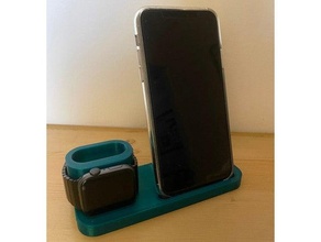 Trio Dock Laden iPhone 11 Profi xs max Apfel sehen Airpods Ladegerät qi 3d print model - Mito3D
