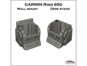 garmin rino 650 escritorio estante soporte pared montar GPS rino650 tcd tobbescustomdesign 3d print model - Mito3D