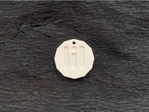 uk trolley token 1 coin trolly chip 3d print model - Mito3D