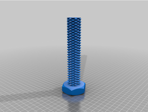 double threaded bolt nut screw 3d print model - Mito3D