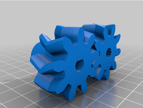 involute helical gear 9th 6 mm gears 3d print model - Mito3D
