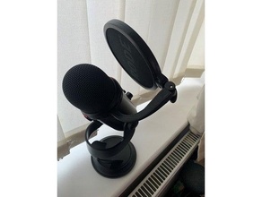 mavi Yeti Binmek pop filtre binmek mikrofon 3d print model - Mito3D