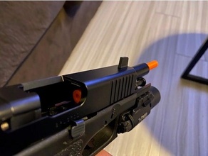 9mm barril bloqueador seco pistola seguridad 3d print model - Mito3D