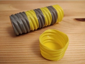 customizable stackable vase mode twist container pill spiral 3d print model - Mito3D