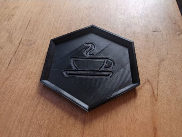 simple geometric coffee coaster 3D print model - Mito3D