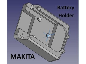 Makita Batterie Halter Unterstützung Werkstatt Mauer Halterung Montage 3d print model - Mito3D