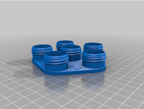 6 days pills container refreshing caps pill cap 3d print model - Mito3D